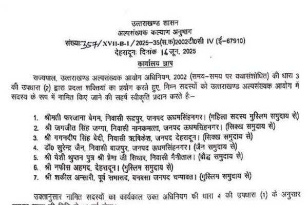 अल्पसंख्यक आयोग में सात सदस्य नामित अल्पसंख्यक आयोग में सात सदस्य नामित