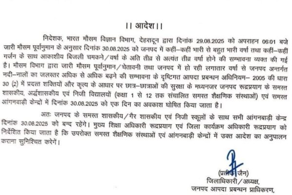 दो और जिलों में भी कल अवकाश घोषित