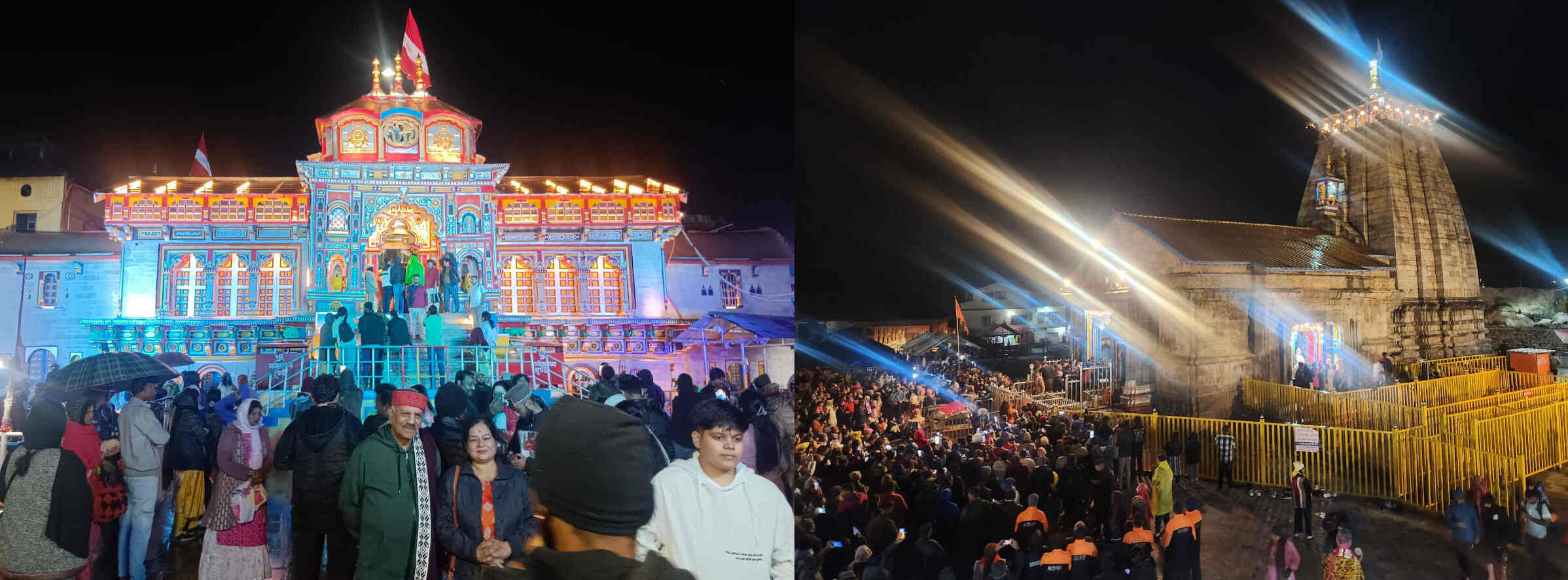 श्री बदरीनाथ और श्री केदारनाथ धाम में देर शाम मौसम ने ली करवट, बारिश से मौसम हुआ सर्द 