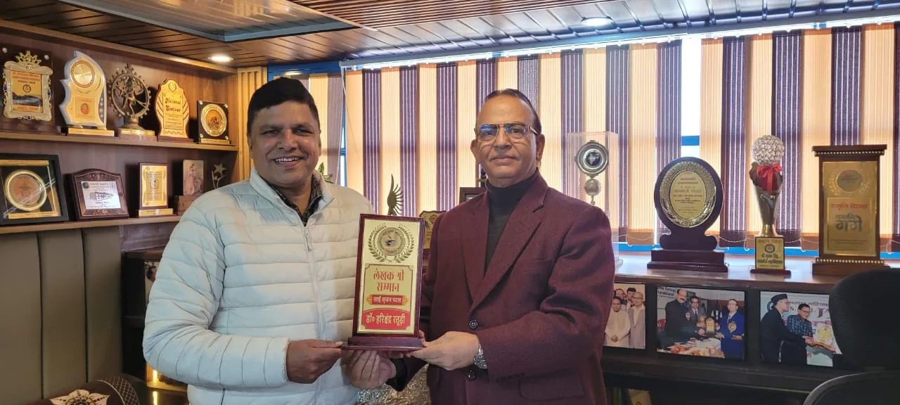 साईं सृजन पटल ने डाॅ.हरीश रतूड़ी को ‘लेखक श्री सम्मान’ से नवाजा