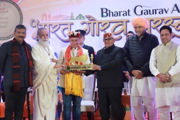 पुरोला के विधायक दुर्गेश्वर लाल को भारत गौरव अवार्ड