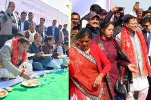 माघ खिचड़ी भोज में मुख्यमंत्री धामी, खड़ी होली की धुनों पर झूम उठा टनकपुर