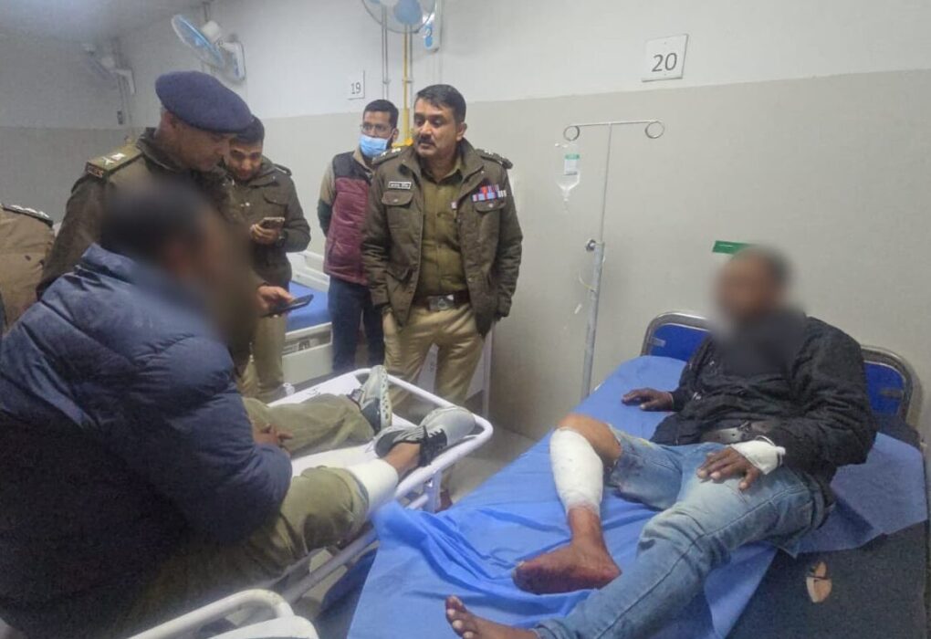 अर्जुन शर्मा हत्याकांड को अंजाम देने वाले दो बदमाश पुलिस मुठभेड़ में गिरफ्तार