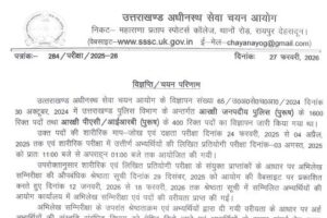 उत्तराखंड पुलिस कांस्टेबल भर्ती परीक्षा का रिजल्ट घोषित