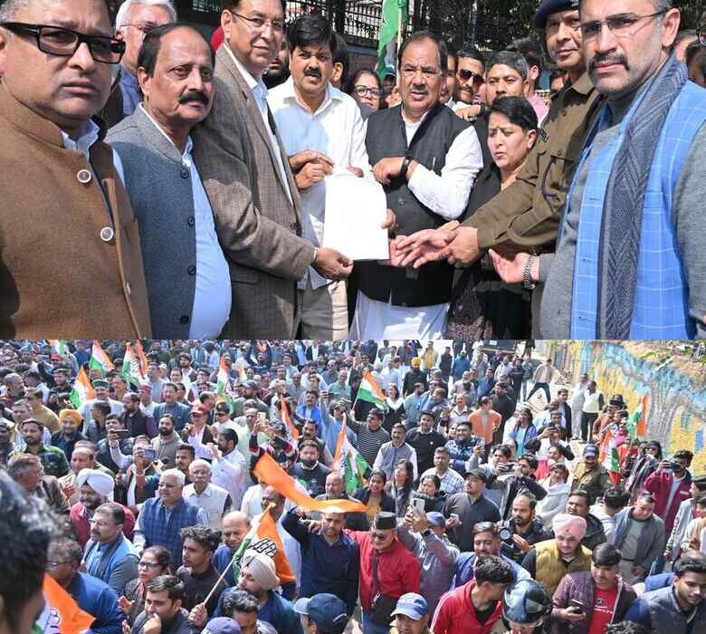 कांग्रेस ने राज्य की कानून व्यवस्था पर उठाए सवाल, पुलिस मुख्यालय घेरा