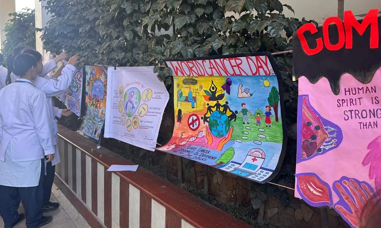 विश्व कैंसर दिवस पर श्री महंत इन्दिरेश अस्पताल ने चलाया जनजागरूकता अभियान