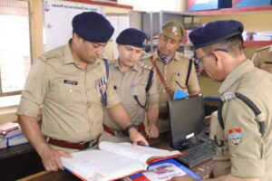 एसएसपी ने किया कोतवाली नगर का वार्षिक निरीक्षण