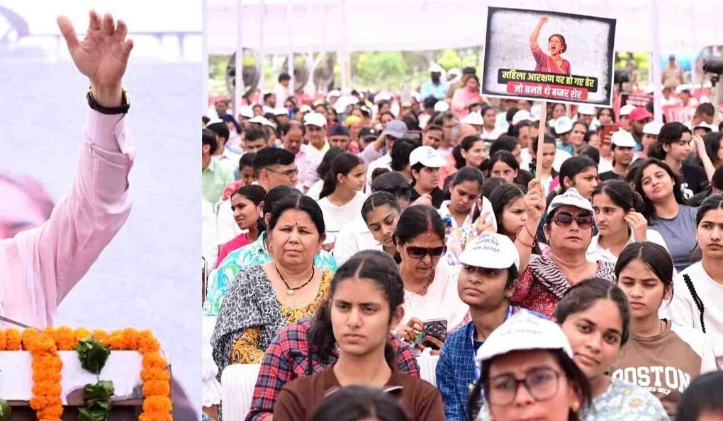 विपक्ष ने षड्यंत्र कर नारी शक्ति का अधिकार छिनने का काम कियाः धामी