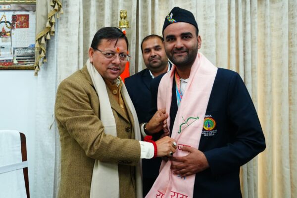 शूटिंग बॉल विश्व कप खिलाड़ी चैम्पियन सूरज चौधरी बने रुड़की शहर के ब्रांड एंबेसडर